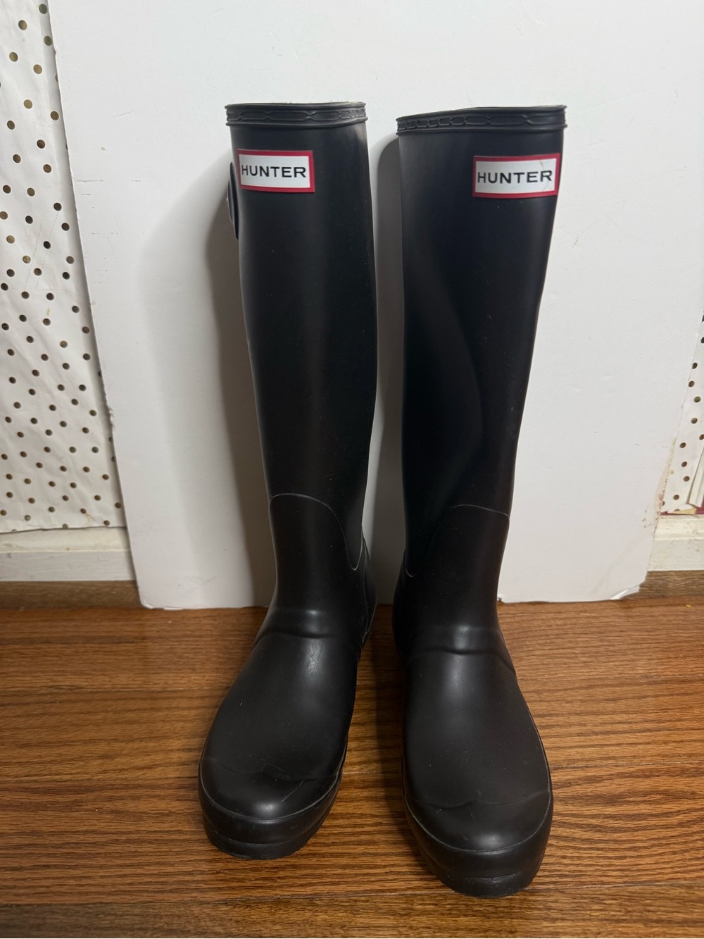 Hunter Black Tall Waterproof Rain Boots